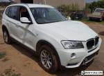 2011 BMW X3 WAGON 4X4 xDrive20d F25 2.0L TURBO DIESEL AUTO DAMAGED REPAIRABLE  for Sale