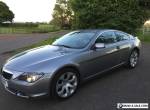 BMW 630i  Auto 2dr SAT NAV  Grey with BLACK LEATHER LOW MILEAGE FSH Full Mot for Sale