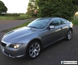 Item BMW 630i  Auto 2dr SAT NAV  Grey with BLACK LEATHER LOW MILEAGE FSH Full Mot for Sale