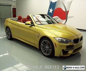Item 2015 BMW M4 CONVERTIBLE EXECUTIVE M DCT NAV HUD for Sale