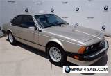 1987 BMW 6-Series 635CSI for Sale