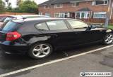 Black BMW 1 series 118 .2lt diesel 2007 sold with privet Reg  for Sale